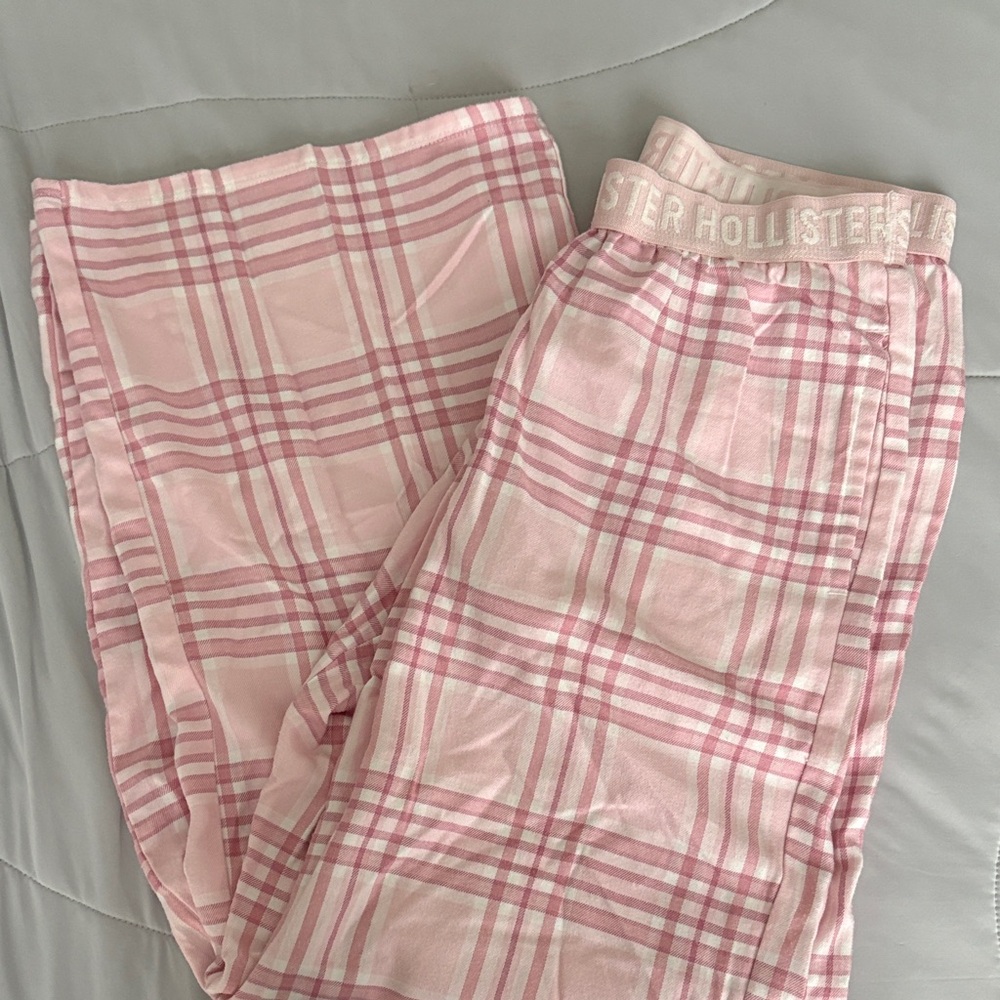 Hollister  Pink Plaid pajama pants